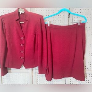 Elegant Burgundy Skirt Set